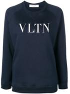 Valentino Vltn Print Sweatshirt - Blue