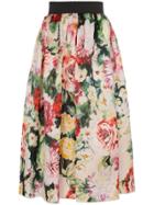 Dolce & Gabbana Orgnz Floral Print Midi Skirt - Multicolour