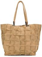 Jamin Puech Grid Detail Shoulder Bag - Nude & Neutrals