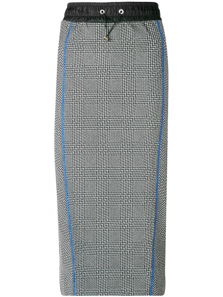Tommy Hilfiger Drawstring Houndstooth Skirt - Grey