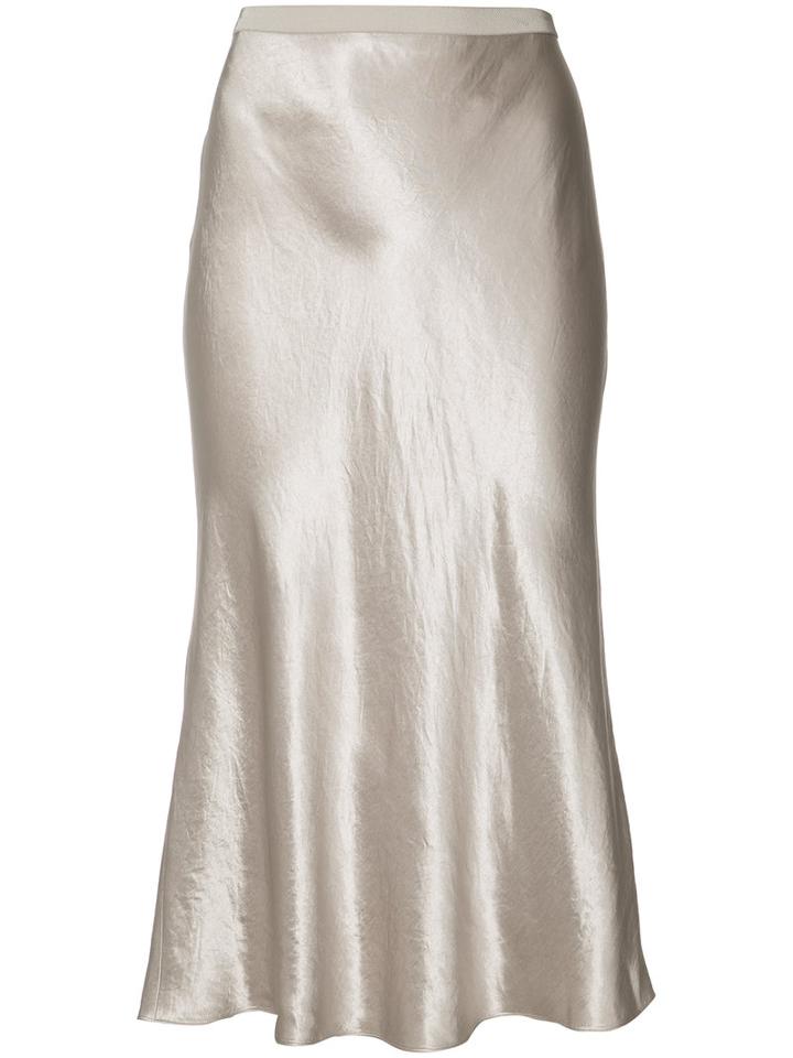 Vince Flared Skirt, Women's, Size: Large, Nude/neutrals, Acetate