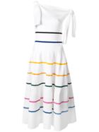 Carolina Herrera Striped Flared Dress - White