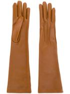 Jil Sander Long Gloves - Brown