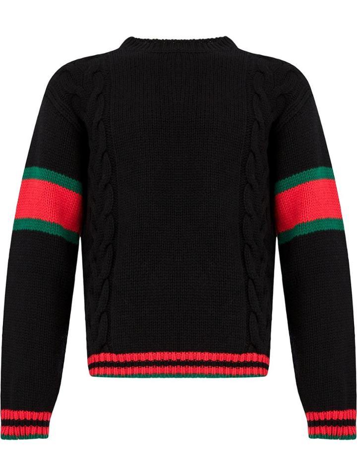 Gucci Signature Stripe Knit Jumper - Black