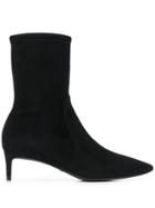 Stuart Weitzman Kitten Heel Boots - Black