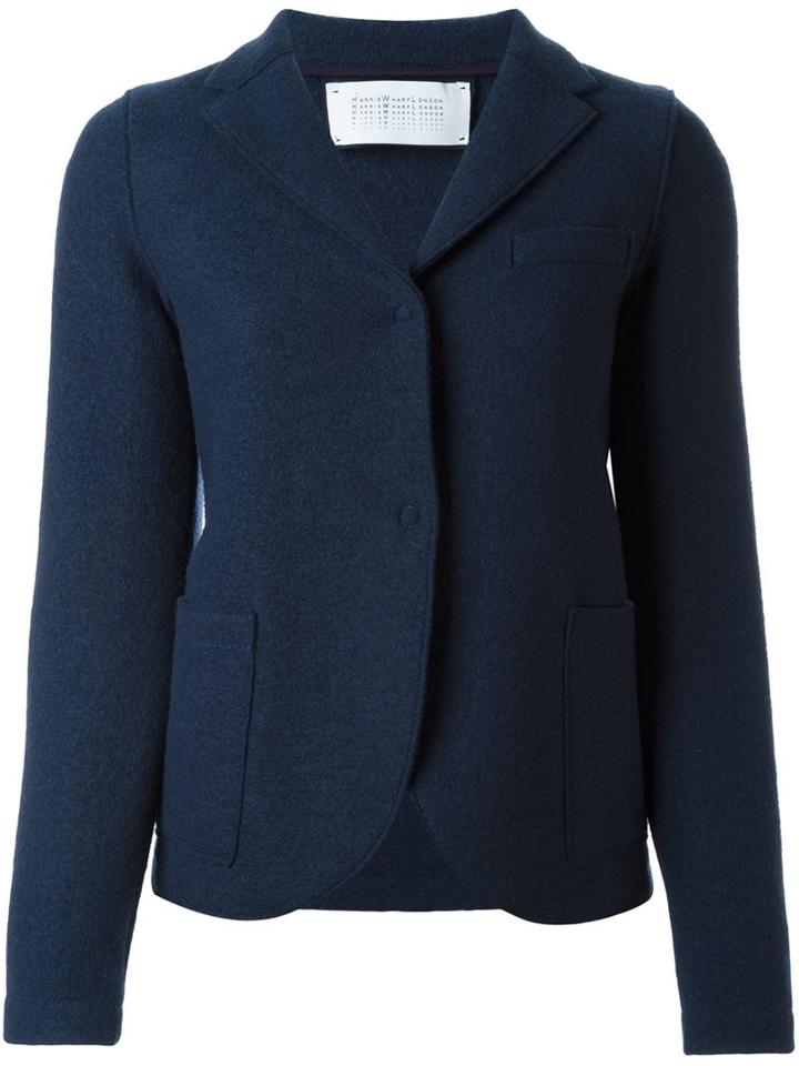 Harris Wharf London Two-button Blazer, Women's, Size: 40, Blue, Virgin Wool
