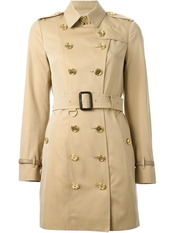 Burberry London Belted Trench Coat, Women's, Size: 8, Nude/neutrals, Cotton