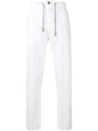 Transit Striped Regular Trousers - White