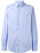 Fashion Clinic Classic Buttoned Shirt, Men's, Size: 38, Blue, Cotton/polyamide/spandex/elastane