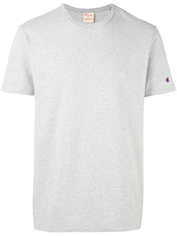 Champion Round Neck T-shirt, Men's, Size: Medium, Grey, Cotton