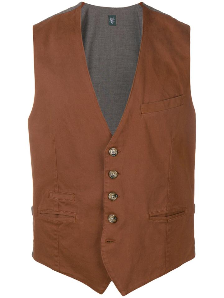 Eleventy Two-tone Waistcoat - Brown