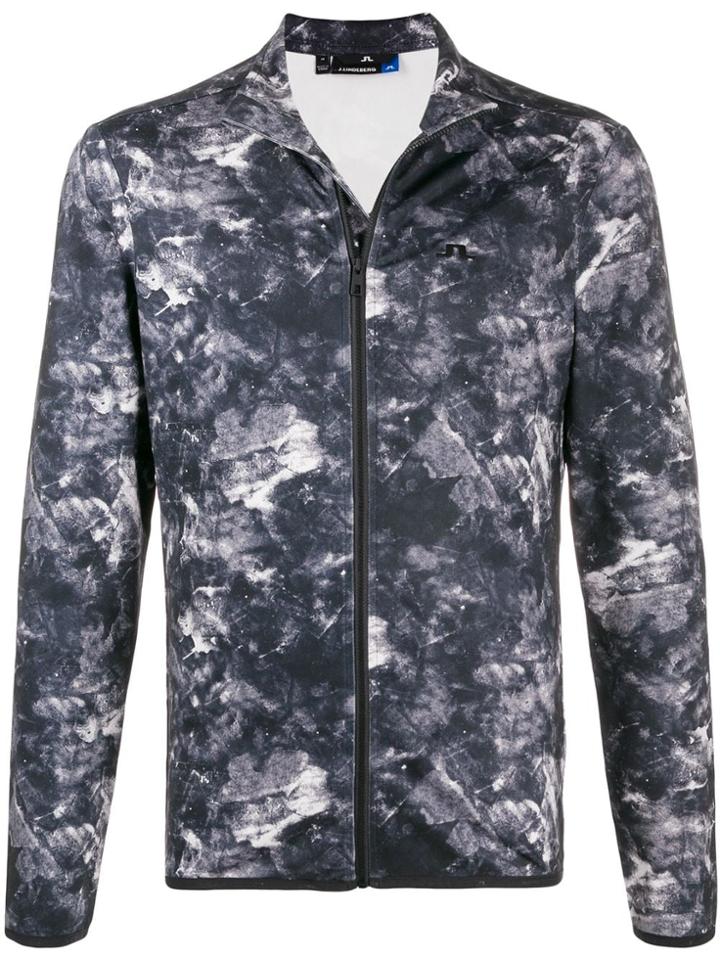 J.lindeberg Kimball Printed Cardigan - Grey