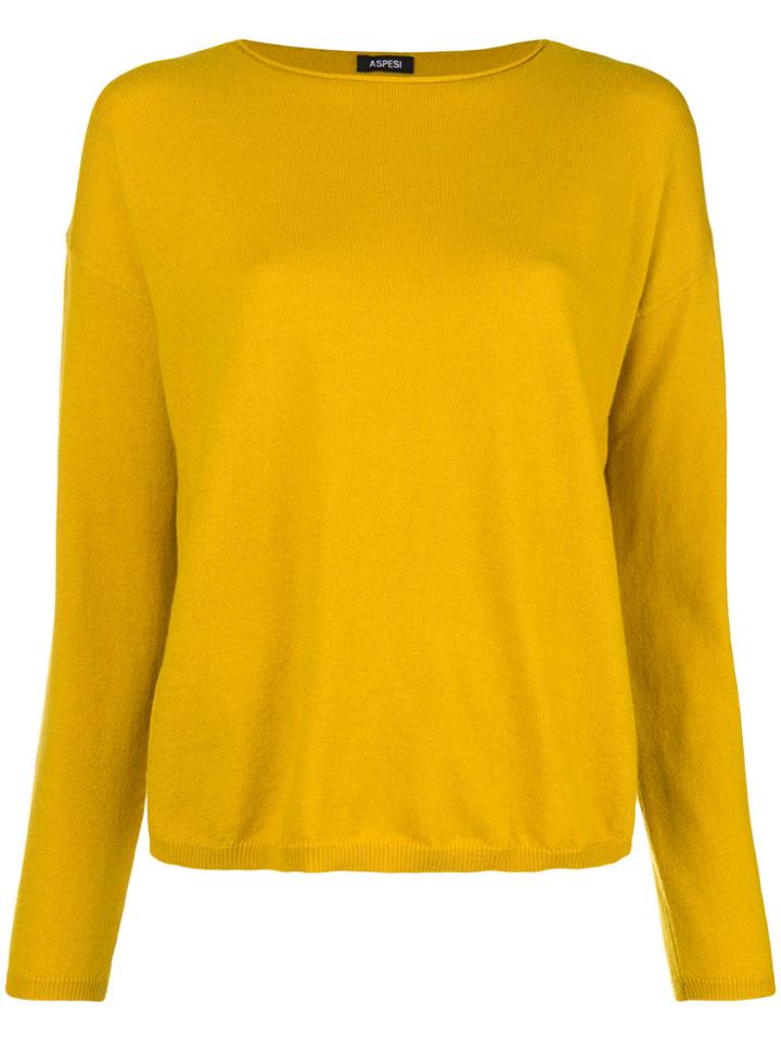 Aspesi Crewneck Knitted Top - Yellow & Orange