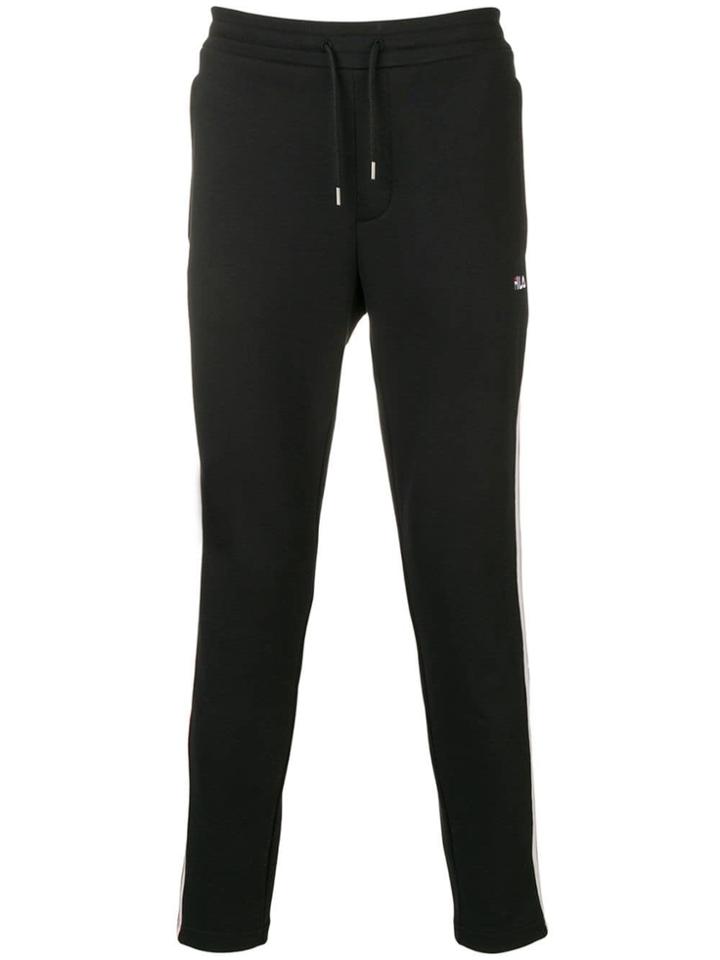 Fila Side Stripe Slim Fit Track Pants - Black