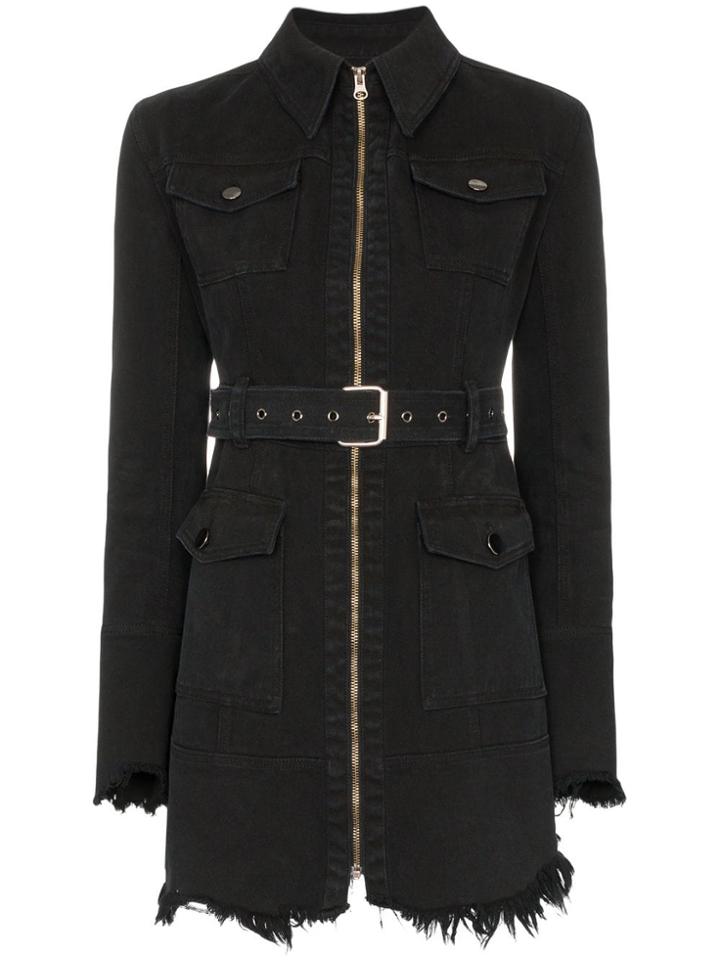 Hyein Seo Stone Denim Mini Dress - Grey