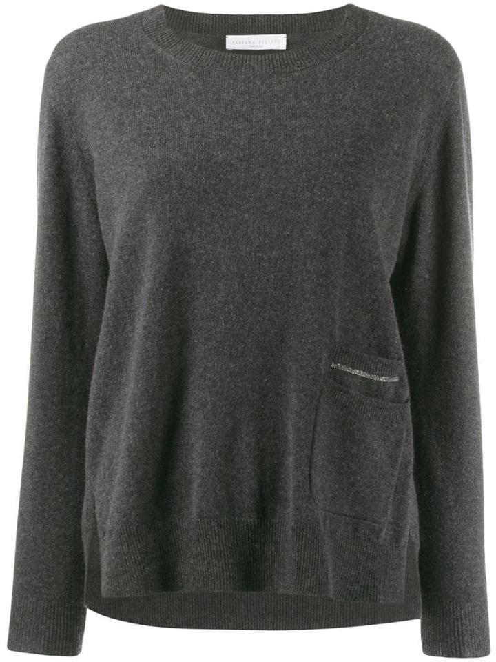 Fabiana Filippi Beaded Jumper - Grey