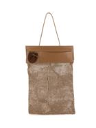 Jil Sander Fishnet Tote - Brown