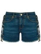 Amapô - Denim Shorts - Women - Cotton/elastodiene - 38, Blue, Cotton/elastodiene