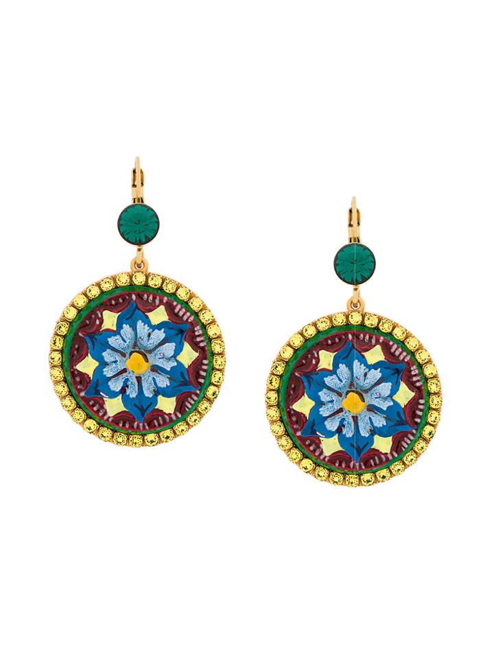 Dolce & Gabbana Majolica Drop Earrings - Metallic
