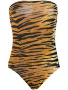 Alexandre Vauthier Tiger Print Body - Brown