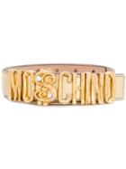 Moschino Metallic Logo Belt - Gold