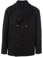 Jil Sander Classic Peacoat, Men's, Size: 50, Black, Polyamide/polyester/wool