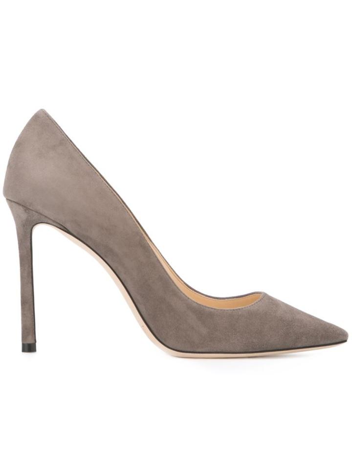 Jimmy Choo Romy Pumps, Women's, Size: 36, Grey, Suede/leather