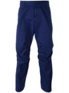 Dsquared2 Cropped Straight Fit Trousers, Men's, Size: 50, Blue, Cotton/spandex/elastane