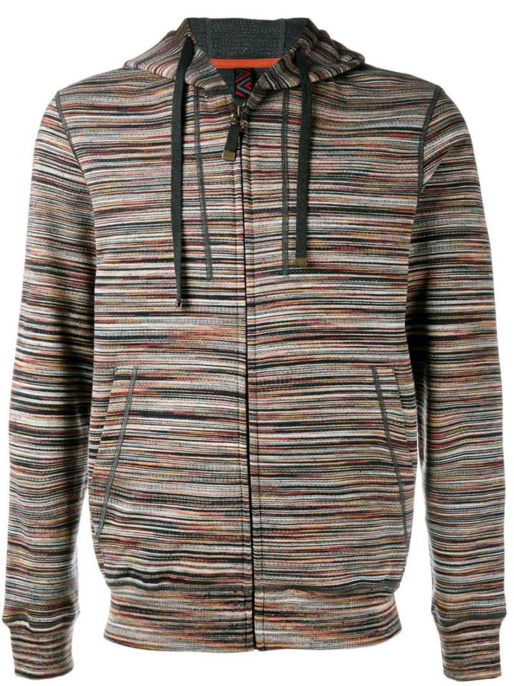 Missoni Drawstring Zip Hoodie, Men's, Size: Medium, Cotton