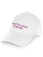 Nasaseasons The Less You Know Baseball Cap - White