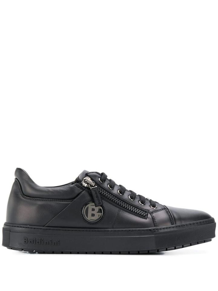 Baldinini Logo Patch Side Zip Sneakers - Black