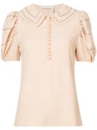 Chloé Peter Pan Collar Blouse - Nude & Neutrals