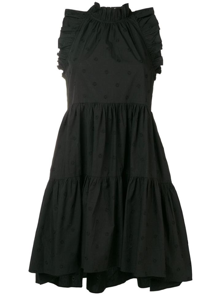 Ulla Johnson Tasmin Ruffled Midi Dress - Black