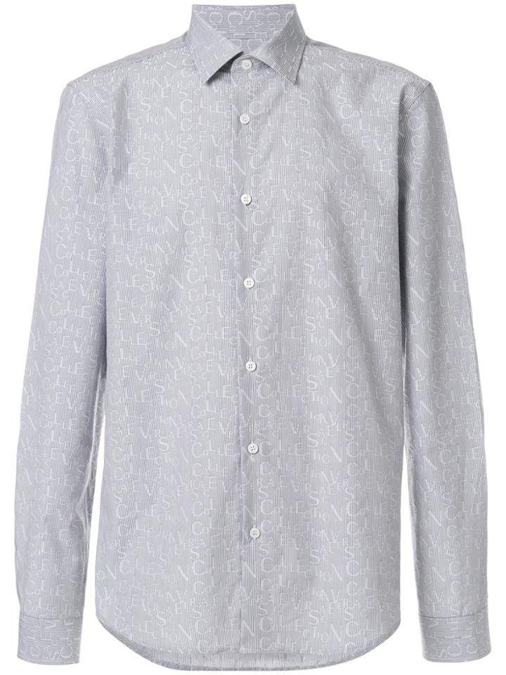 Versace Collection Logo Jacquard Shirt - Blue