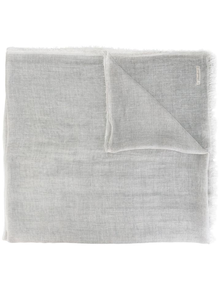 Faliero Sarti - Tobia Scarf - Unisex - Silk/modal - One Size, Grey, Silk/modal