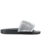 Givenchy Contrast Strap Slides - Grey