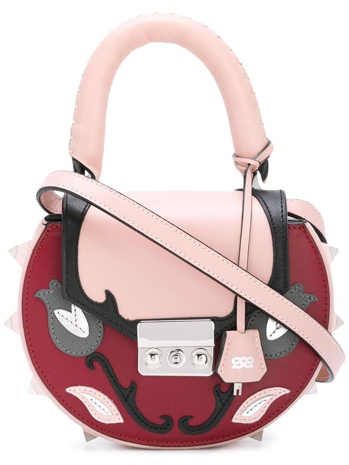 Salar Mini Floral Motif Tote, Women's, Pink/purple