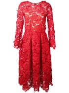 Alcoolique Lace Overlay Dress, Women's, Size: 40, Red, Polyamide/polyester