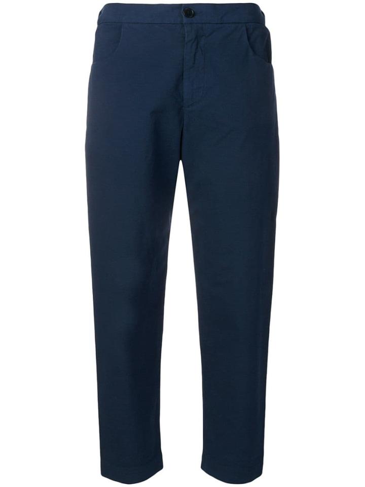 Barena Cropped Slim-fit Trousers - Blue