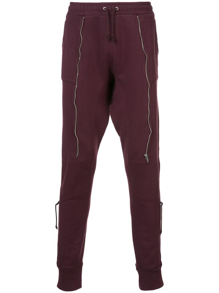 Undercover Zip Detail Tracksuit Bottoms - Pink & Purple