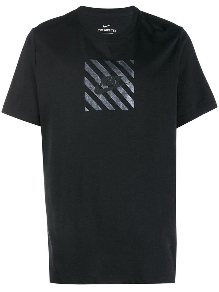 Nike Stripe Logo T-shirt - Black