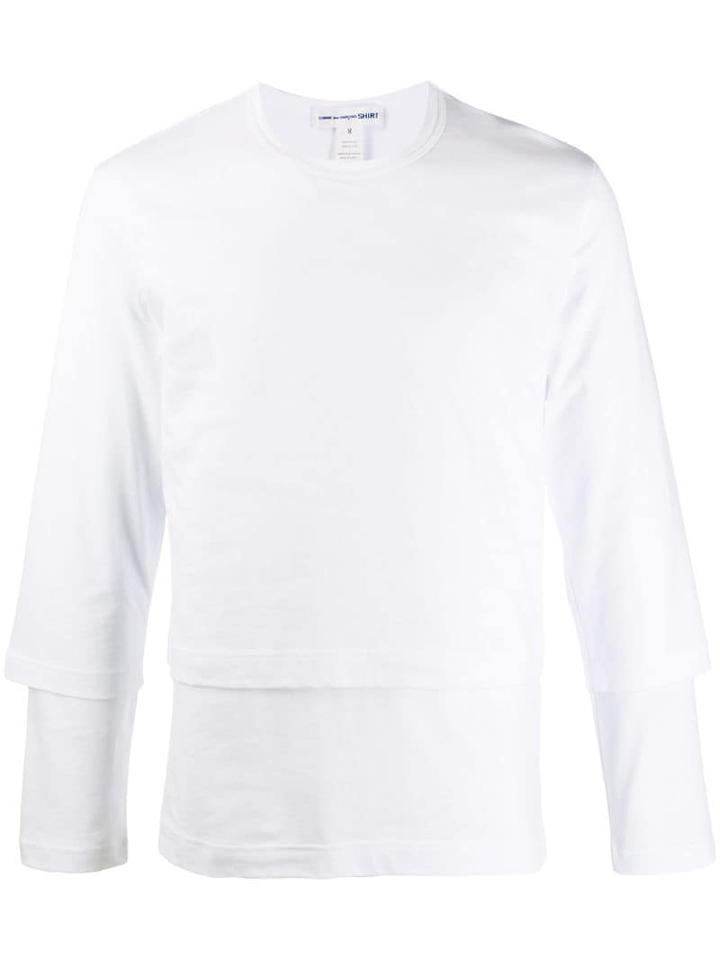 Comme Des Garçons Shirt Two-in-one Sweatshirt - White