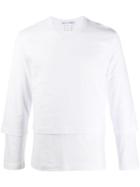 Comme Des Garçons Shirt Two-in-one Sweatshirt - White