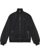 Gucci Elbow Pad Embroidered Logo Jacket - Black