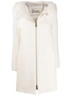 Herno Midi Zipped Coat - White