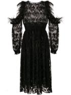 Ainea Long Sleeved Lace Dress - Black