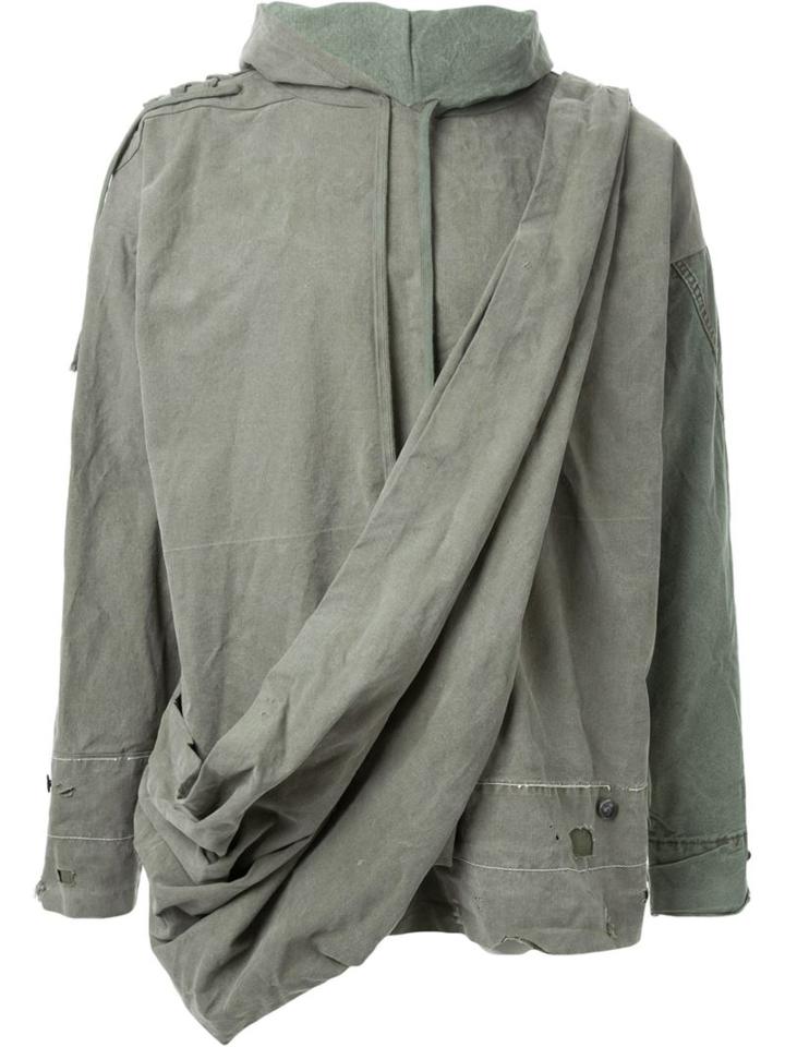 Greg Lauren Draped Design Army Jacket, Men's, Size: 2, Green, Cotton