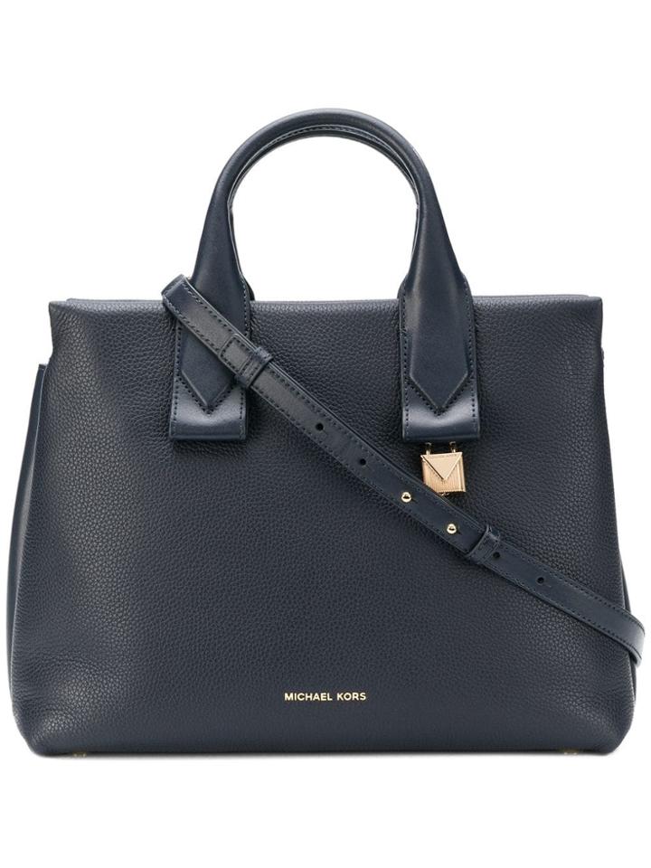 Michael Michael Kors Padlock Logo Tote - Blue