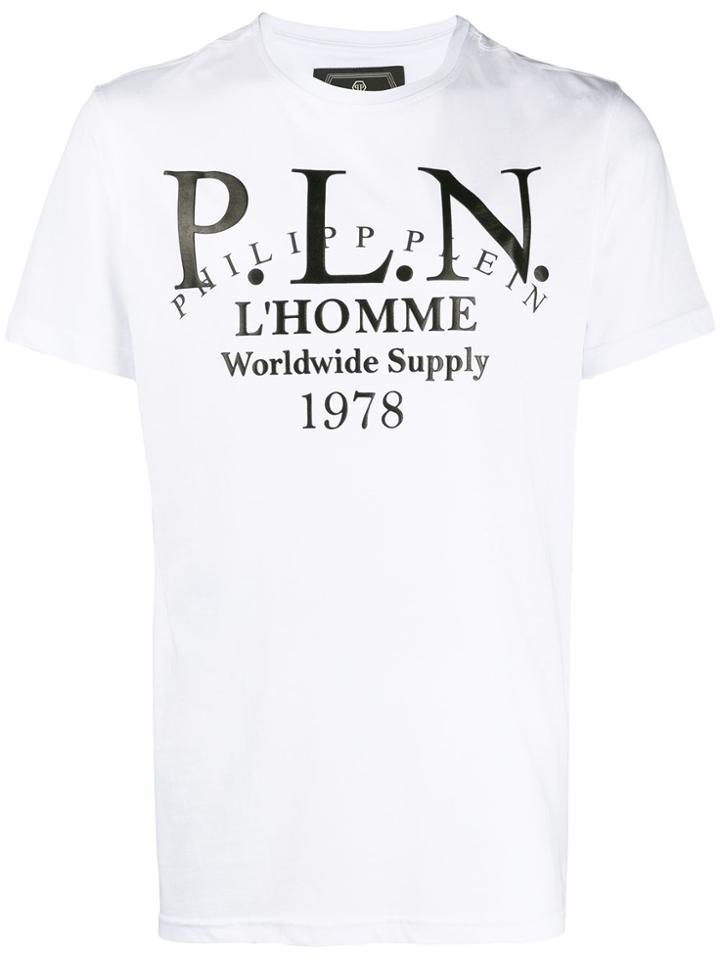 Philipp Plein T-shirt Platinum Cut Round Neck P.l.n. - White