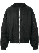 Juun.j Oversized Bomber Jacket - Black